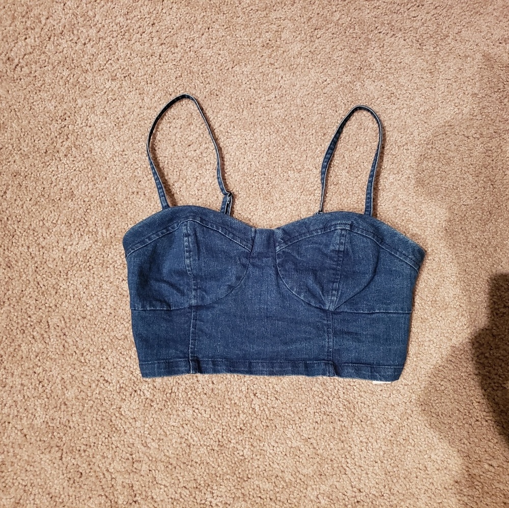Denim bustier